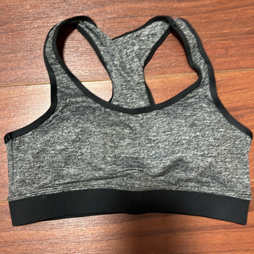Grey and Black Sport Bra